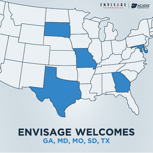 Envisage Technologies announces five state agencies